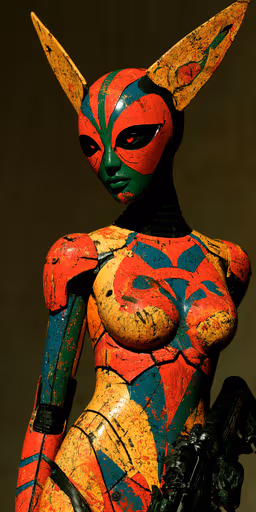 futuristic warrior --chaos 75 --ar 1:2 --sref 2135997201 --profile we14m9a --stylize 750 --v 8.1