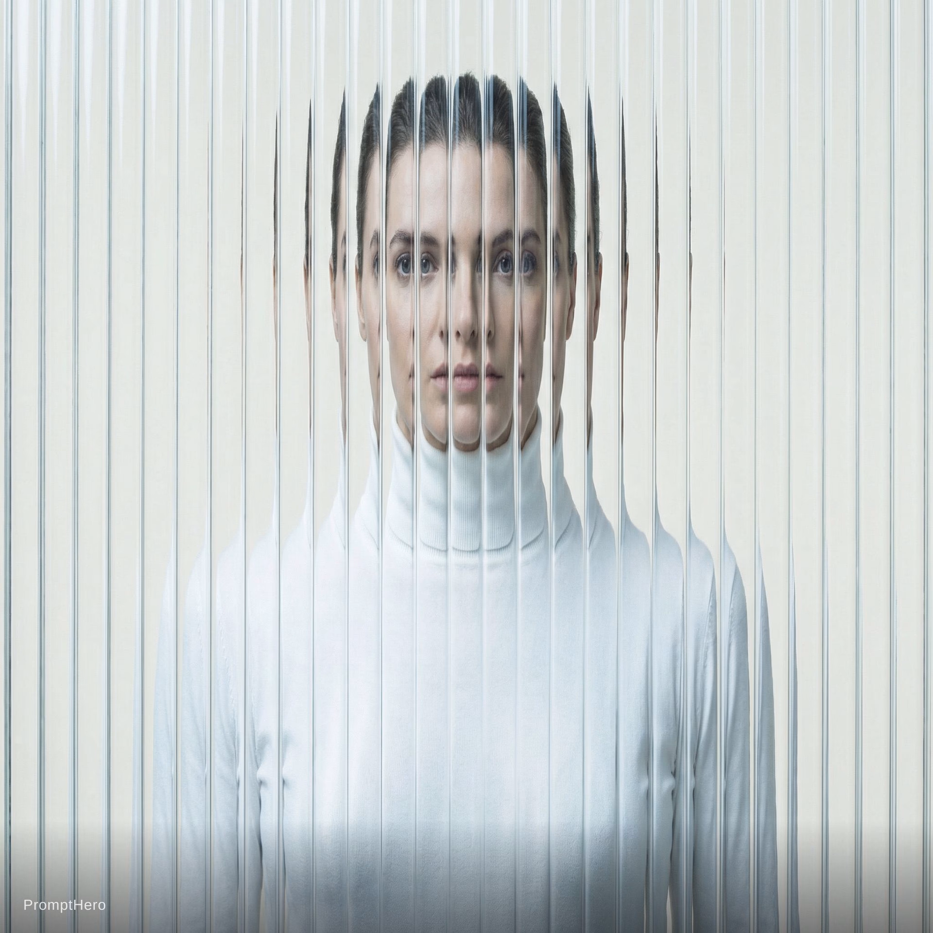 high resolution photography, front central profile, woman facing front, gaze to front, wearing a whi...