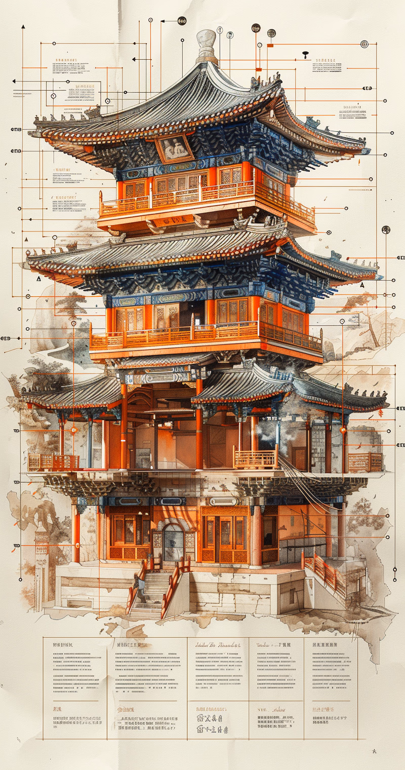 幻想之旅 6提示词：建筑与空间设计 · 第 1 幅